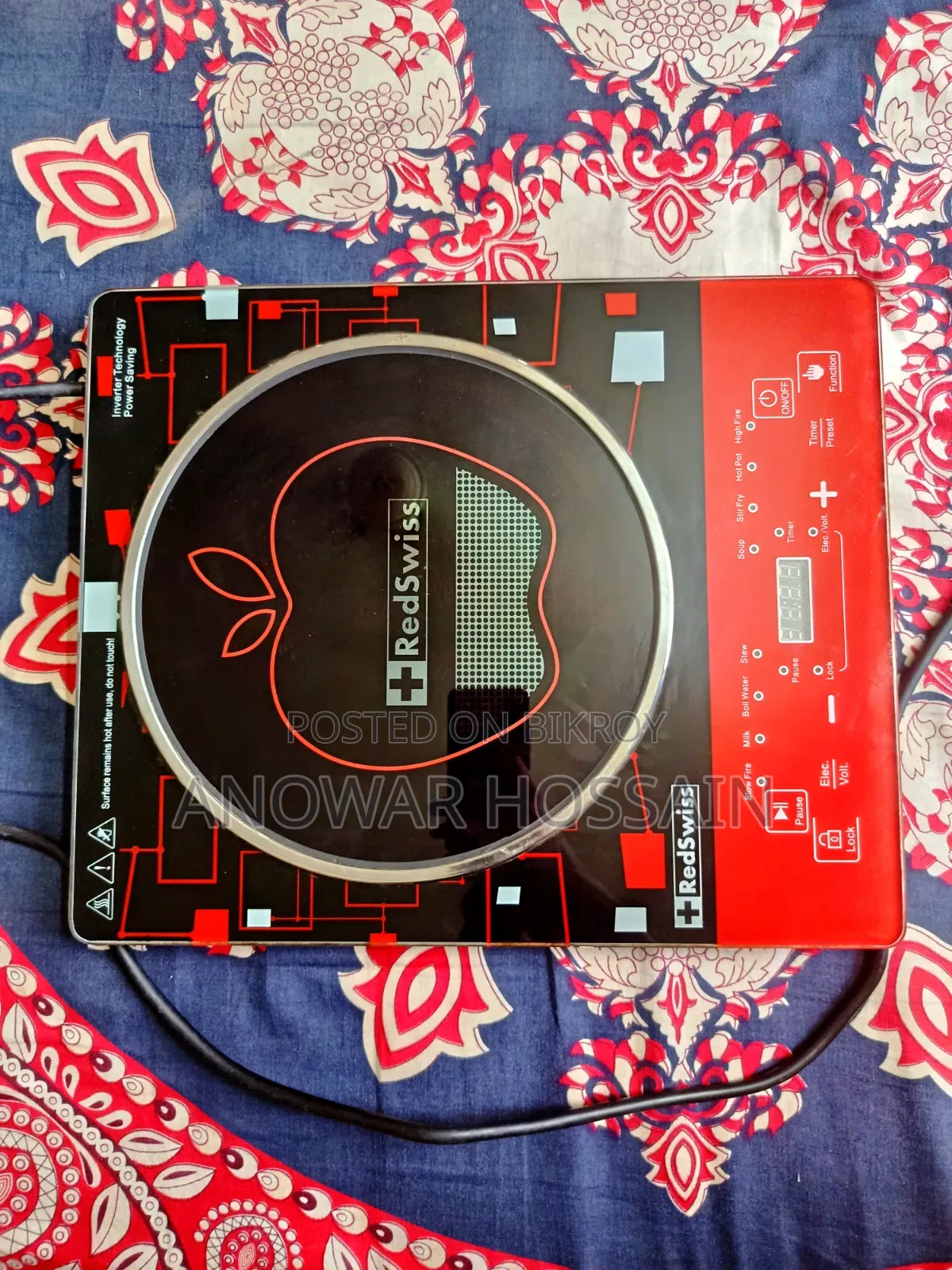 Induction Cooker, Model RSIN 004, 2200 Watts, Made in China