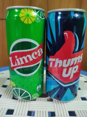 Indian Thums Up and Limca Soft Drink Can, 300 Ml