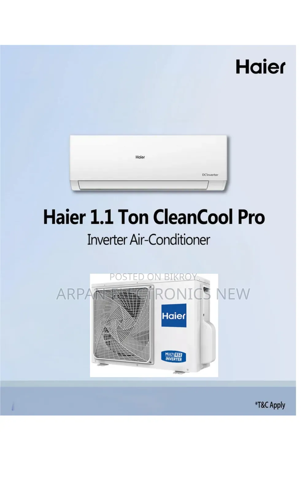 Hsu-12cleancool Haier Inverter Pro 1 Ton 12000 Btu / 3450w