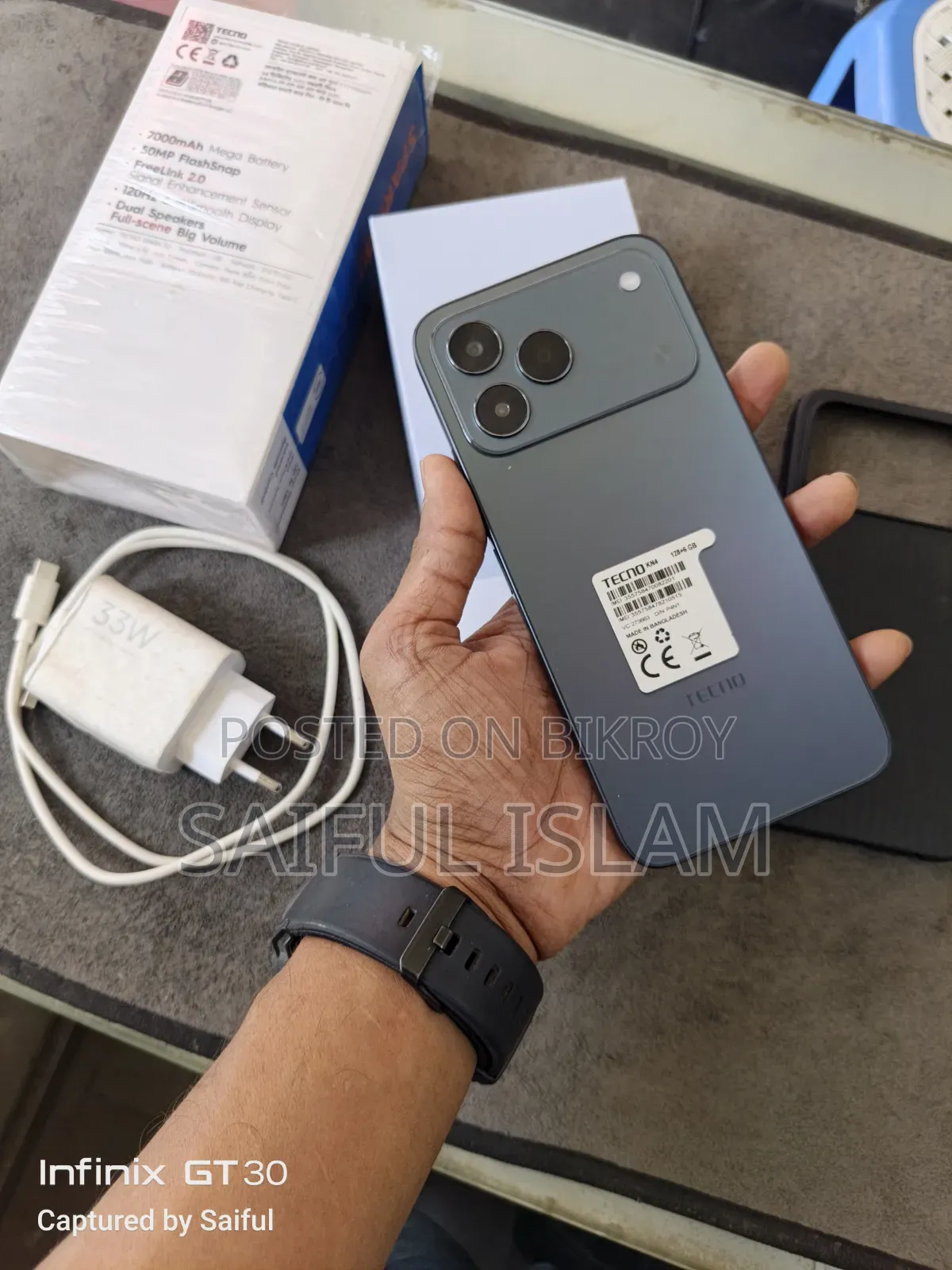 New Tecno Spark 50 128 GB Gray