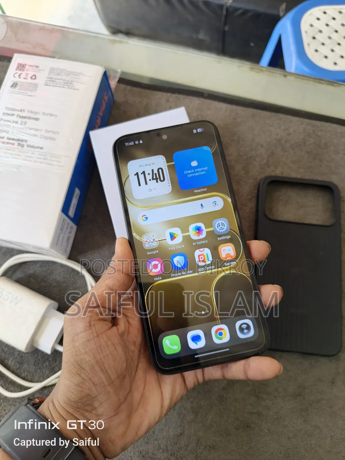 New Tecno Spark 50 128 GB Gray