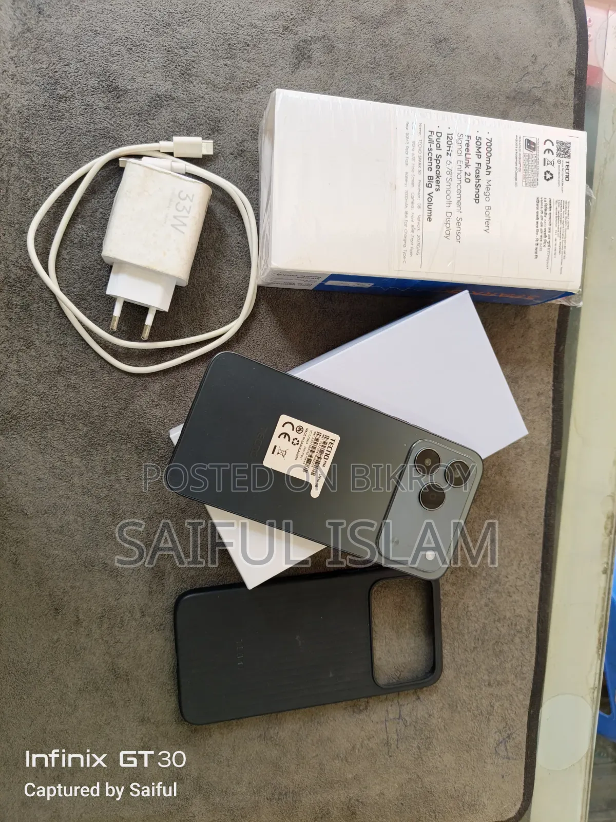 New Tecno Spark 50 128 GB Gray