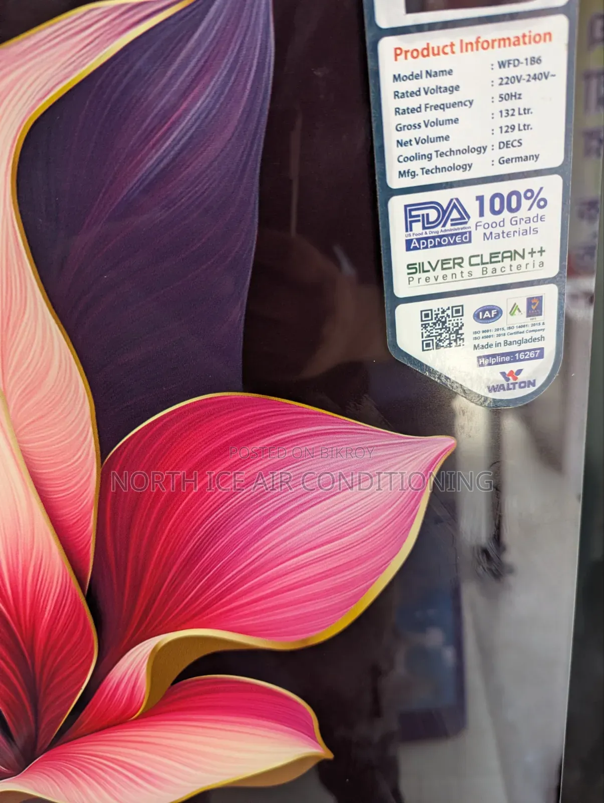 Walton Brand New Glass Door Fridgr 132 Ltr.(30% Off)