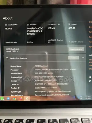 Dell Latitude 7400 2-in-1 16GB Intel Core i7 SSD 512GB Laptop
