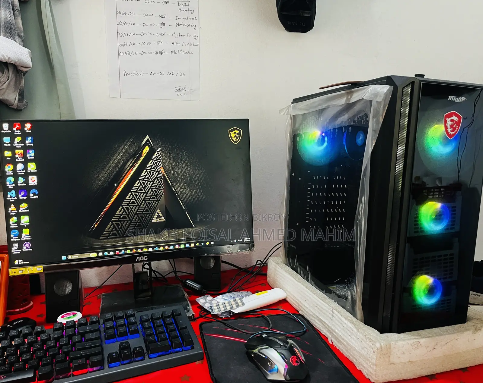 Desktop Computer MSI model 16GB AMD Ryzen 7 SSD 512GB