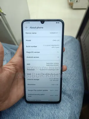 Honor X7 128 GB Yellow