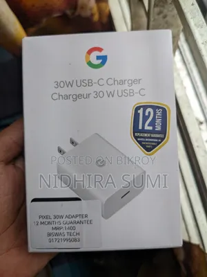 Original Pixel 30 W Charger With 1 Year Guaranty