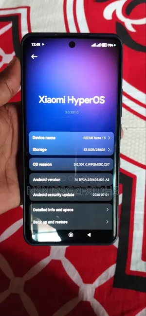 শাওমি রেডমি নোট ১৫ ২৫৬ জিবি কালো