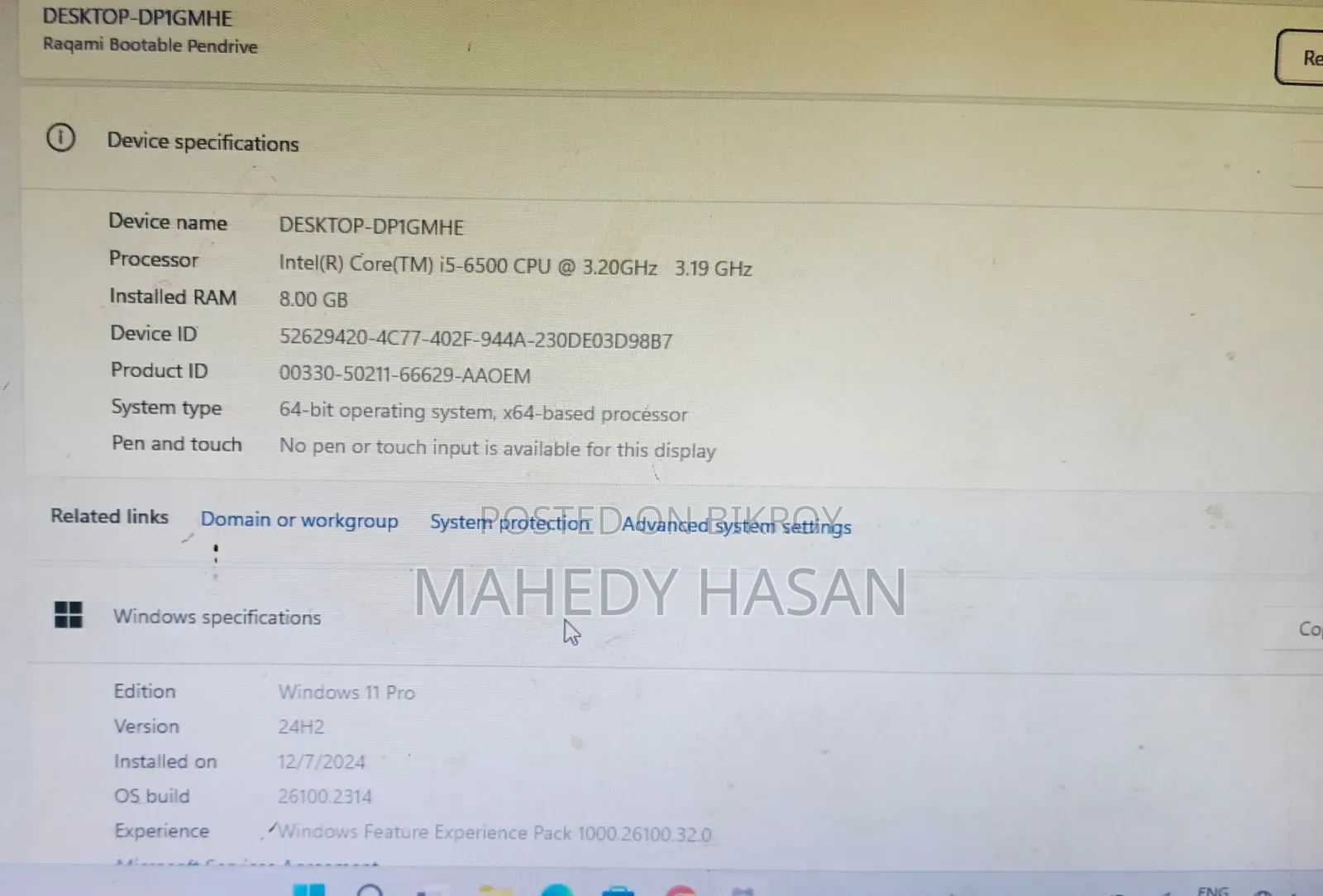 Desktop Computer Dell 8GB Intel Core I5 SSD 128GB