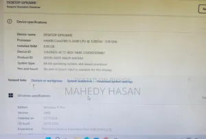 Desktop Computer Dell 8GB Intel Core I5 SSD 128GB