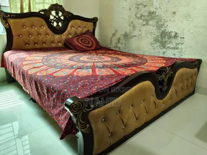 ভিক্টোরিয়া ডিজাইন বেড আমদানীকৃত কাঠ অর্ডার মেডের বেড কিং সাইজ ৭ ফুট ৬ ফুট