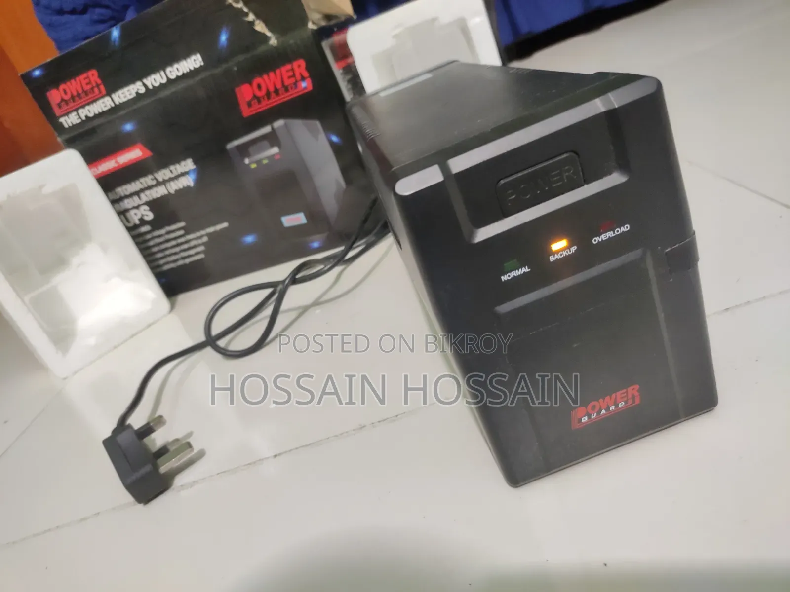 Power Guard UPS With Box and Running Battery (Backup Running)