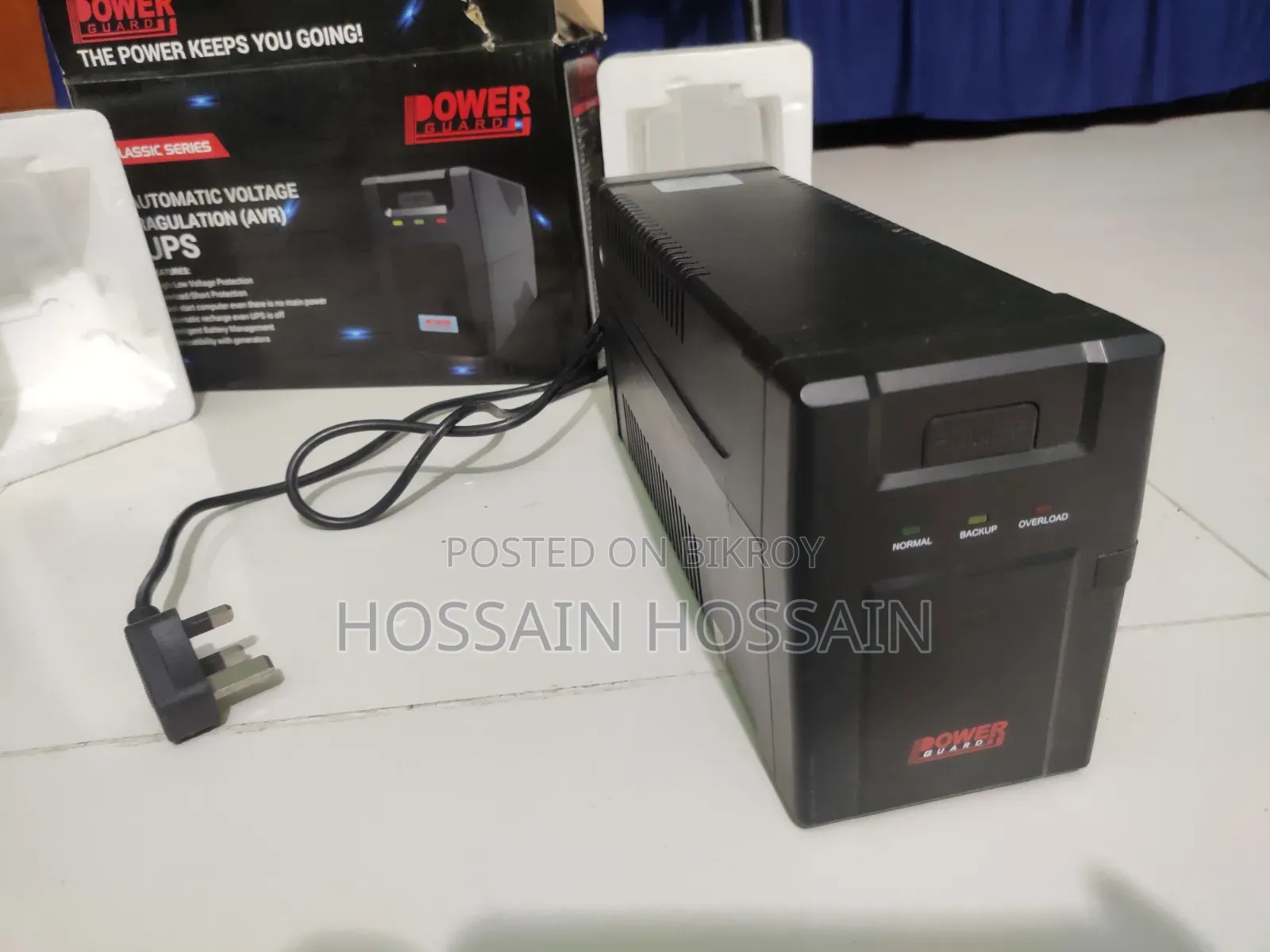 Power Guard UPS With Box and Running Battery (Backup Running)