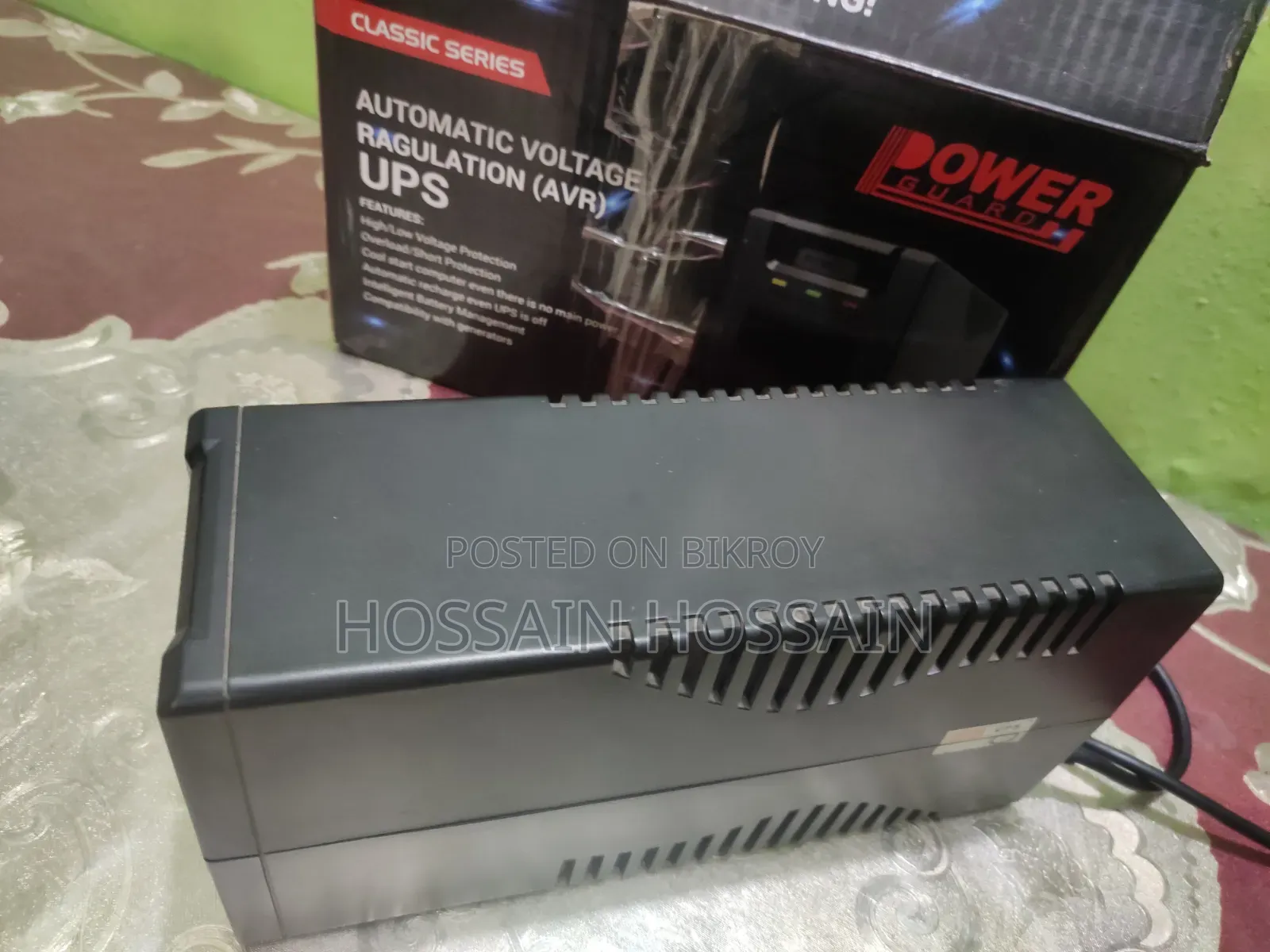 Power Guard UPS With Box and Running Battery (Backup Running)