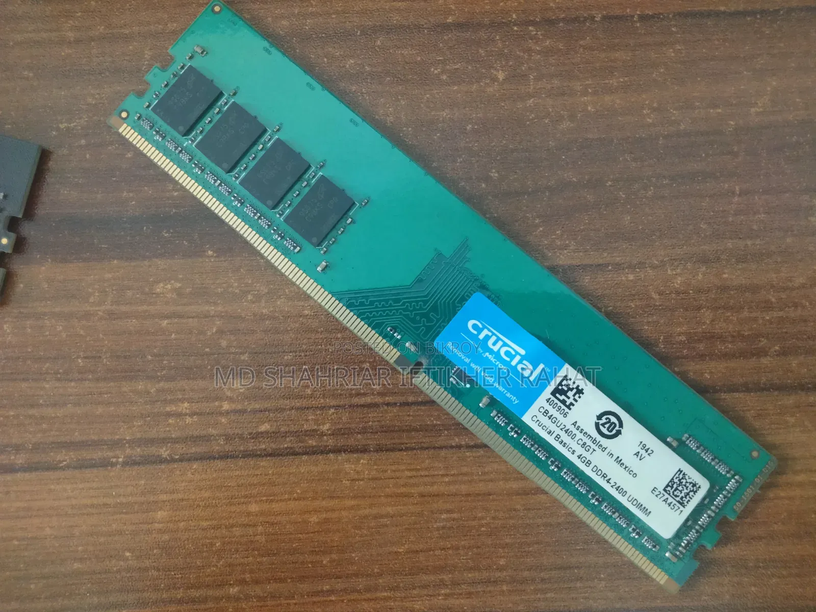 Crucial 4 GB 2400Mhz Ram