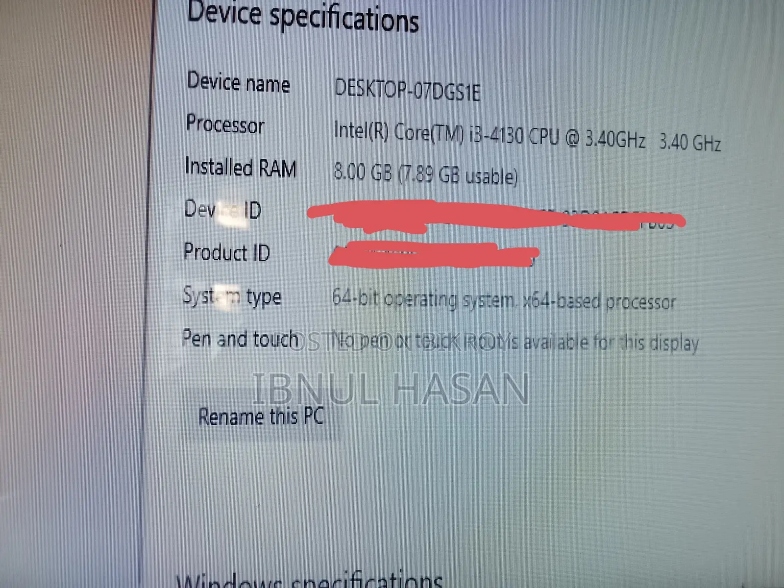 Desktop Computer Gigabyte 8GB Intel Core i3 SSD 128GB