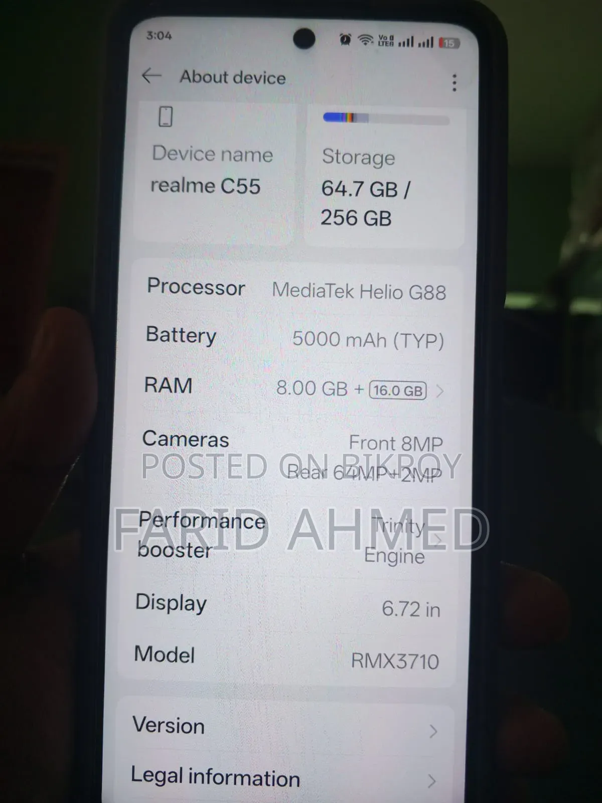Realme C55 256 GB Rose Gold