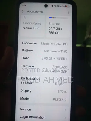 Realme C55 256 GB Rose Gold
