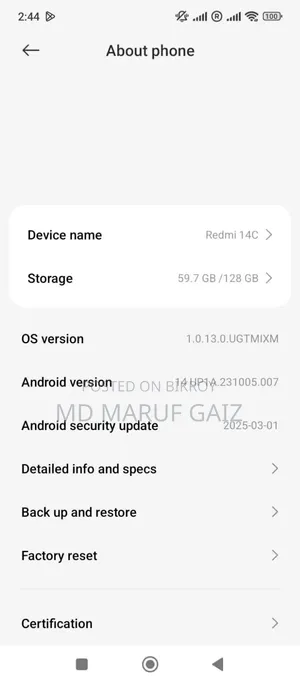 Xiaomi Redmi 14C 128 GB Black