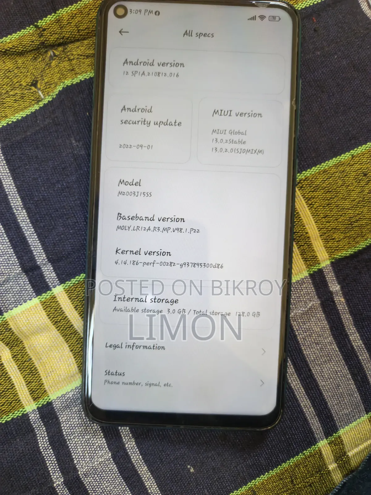 Xiaomi Redmi Note 9 128 GB Green