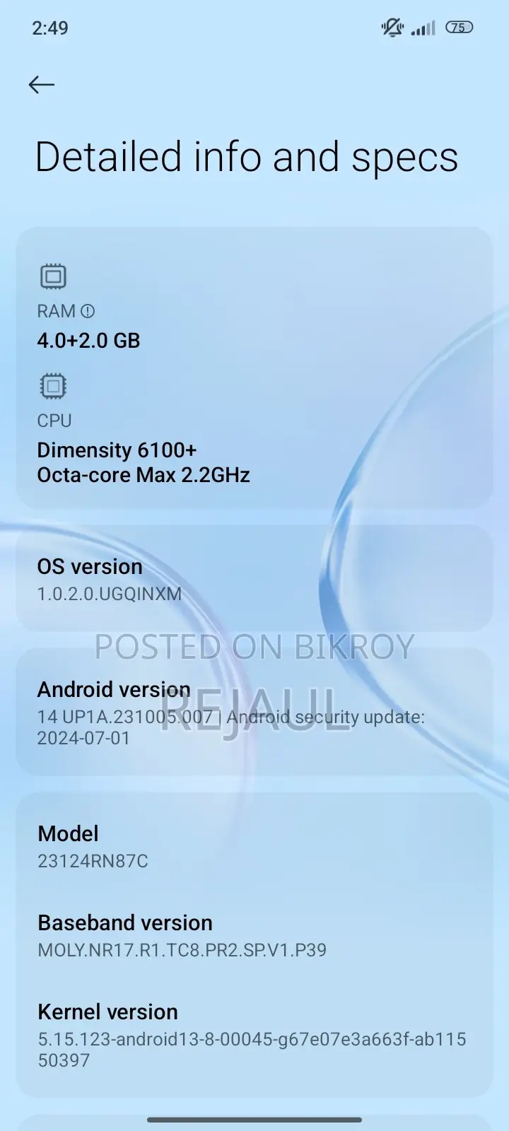 Xiaomi Redmi 13R 128 GB Bronze