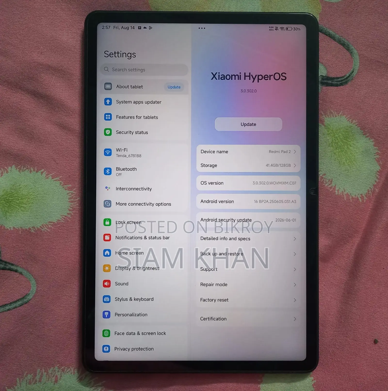 Xiaomi Redmi Pad 2 128 GB Gray