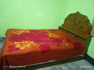 Full-box Bed, Mattress and One Overhead Shelf