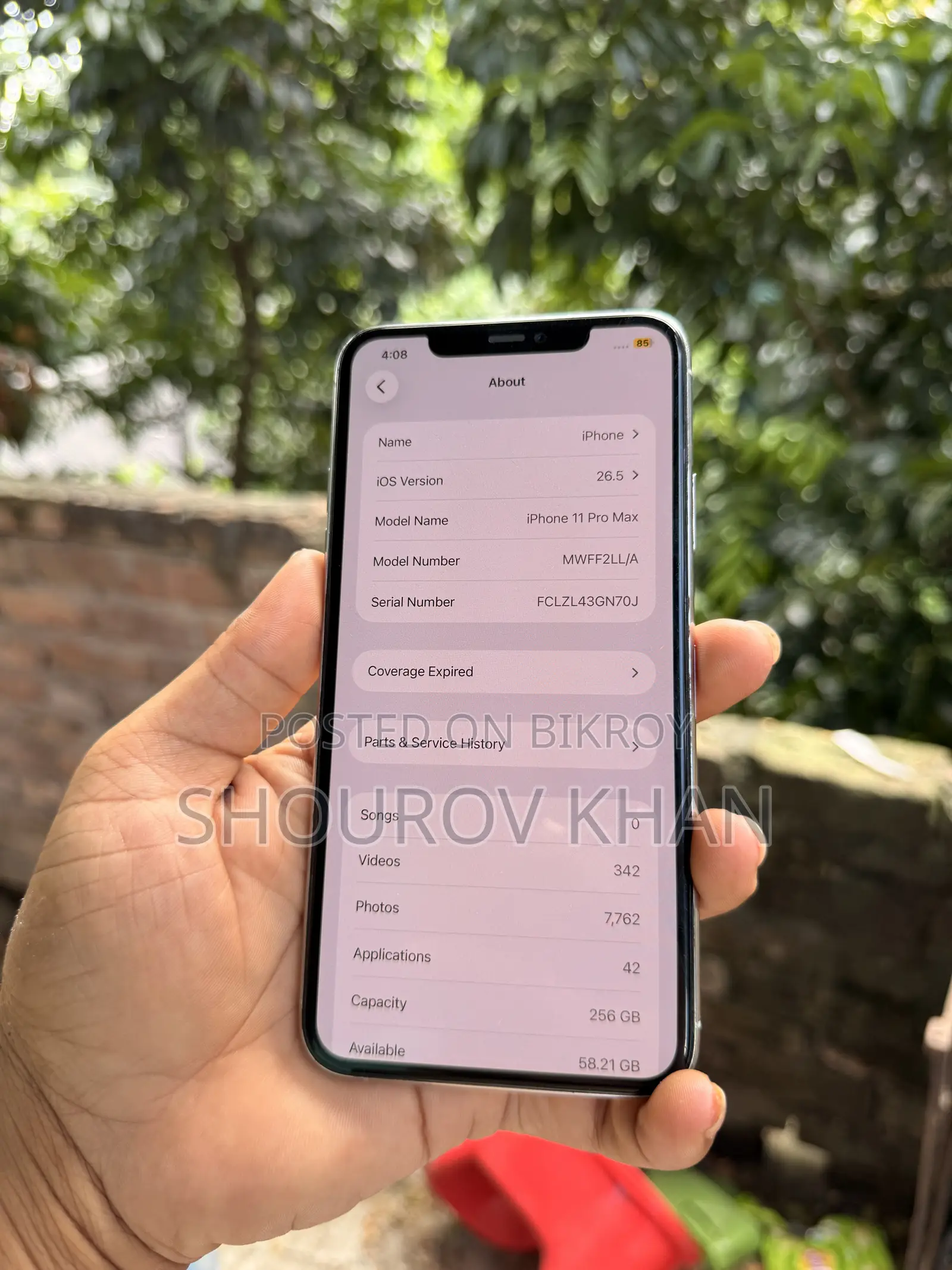 অ্যাপল আইফোন ১১ প্রো ম্যাক্স ২৫৬ জিবি গ্রাফাইট