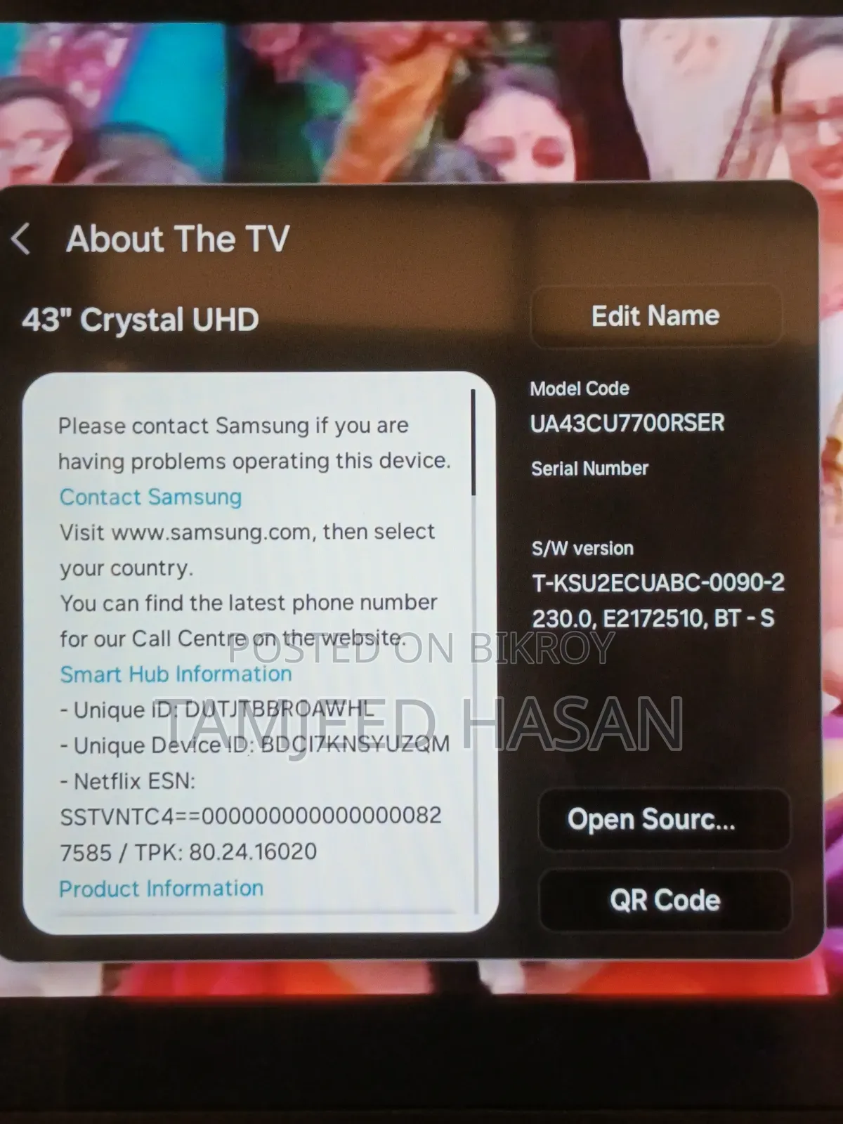 Samsung 43'' Crystal UHD TV