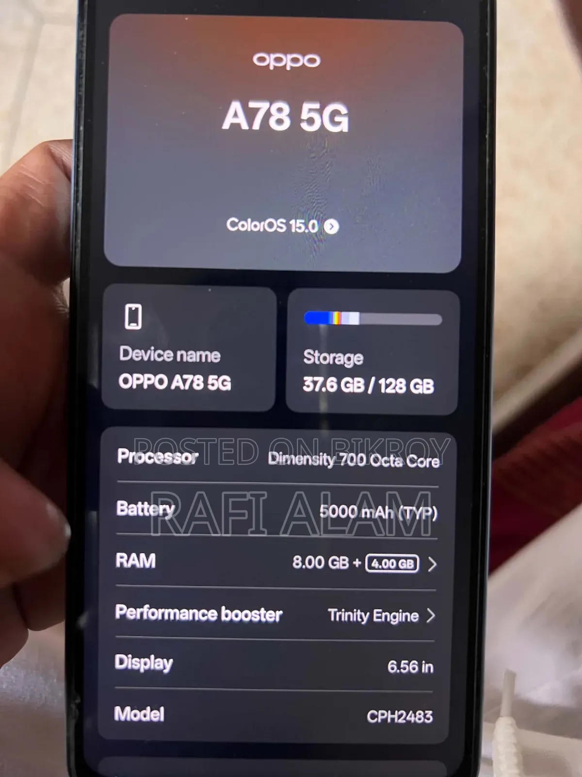 Oppo A78 5G 128 GB Blue