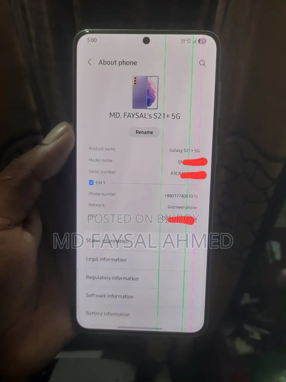 Samsung Galaxy S21+ 5G 256 GB Gold