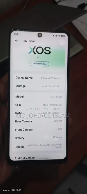 Infinix Note 50 Pro 256 GB Black