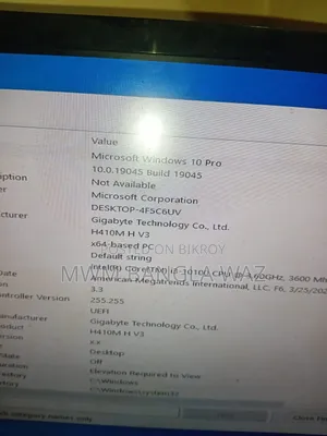 Desktop Computer Gigabyte 8GB Intel Core I3 SSD 256GB