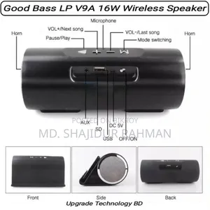 LP V9A Wireless Bluetooth Speaker – Super Bass & Phone Connectivity