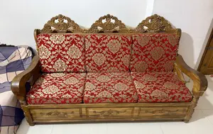 Teak Wood Sofa 3 Seater + 2 Seater. Original Swan Foam