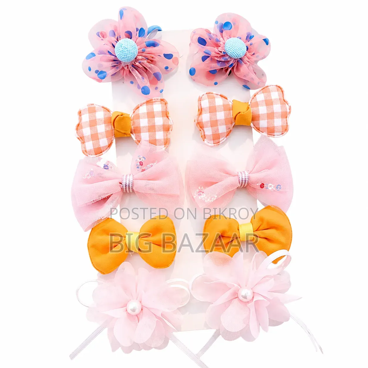 10Pcs/Set Baby Hairpins Flowers Girl Hair Clips