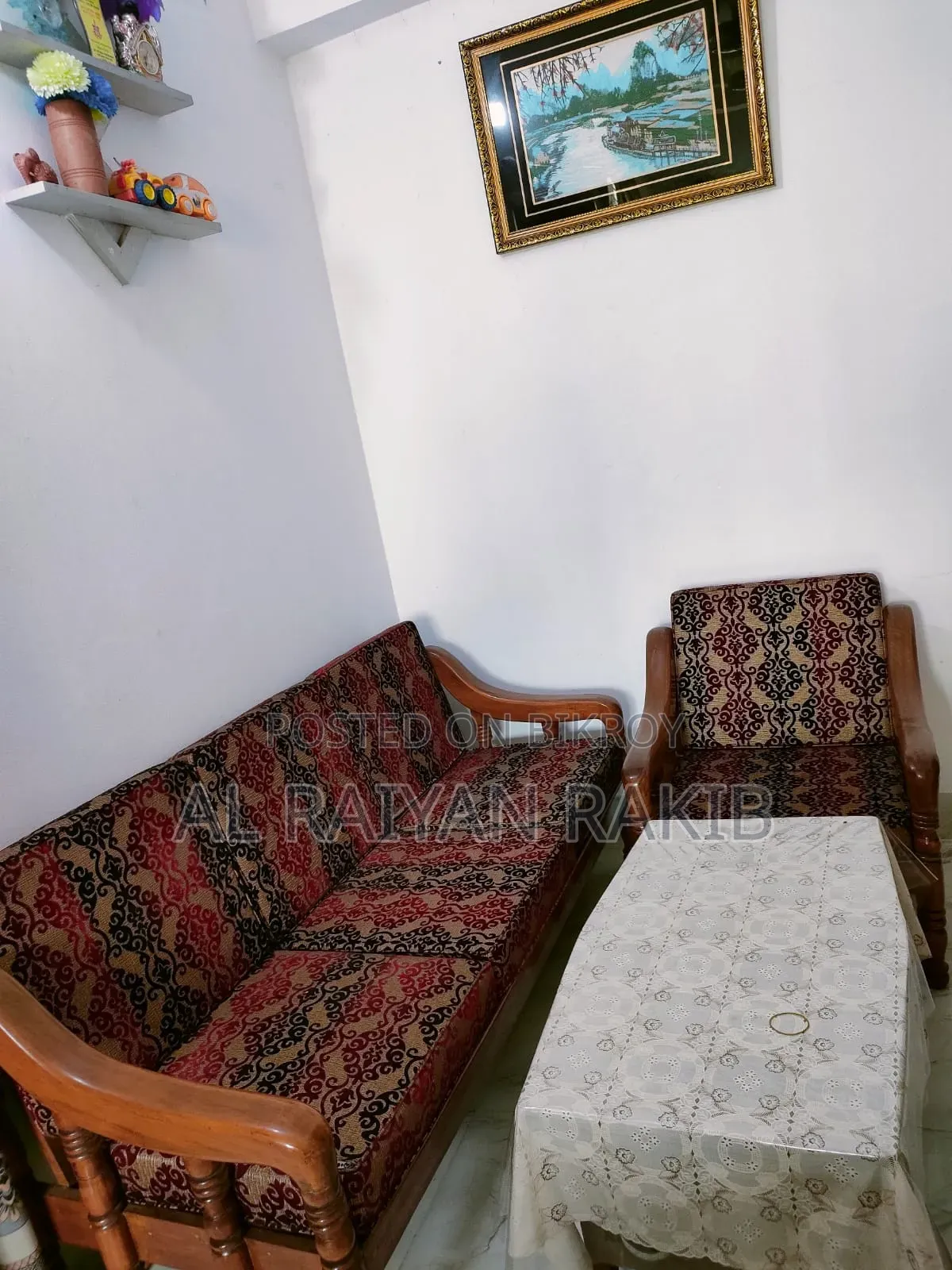 Teak Wood Sofa With Tea Table