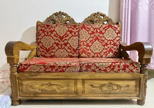 Teak Wood Sofa 3 Seater + 2 Seater. Original Swan Foam