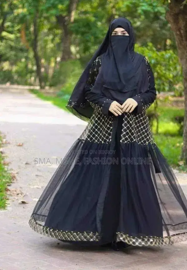 Premium Quality Dubai Cherry Sequence and Gorgeous Net Burqa
