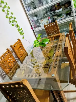 ৬ চেয়ার সেকুন কাঠের ডাইনিং টেবিল