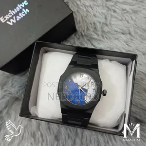 Arabic Aura Luxe Dual-Tone Dial Black Quartz Watch | 5 Colours