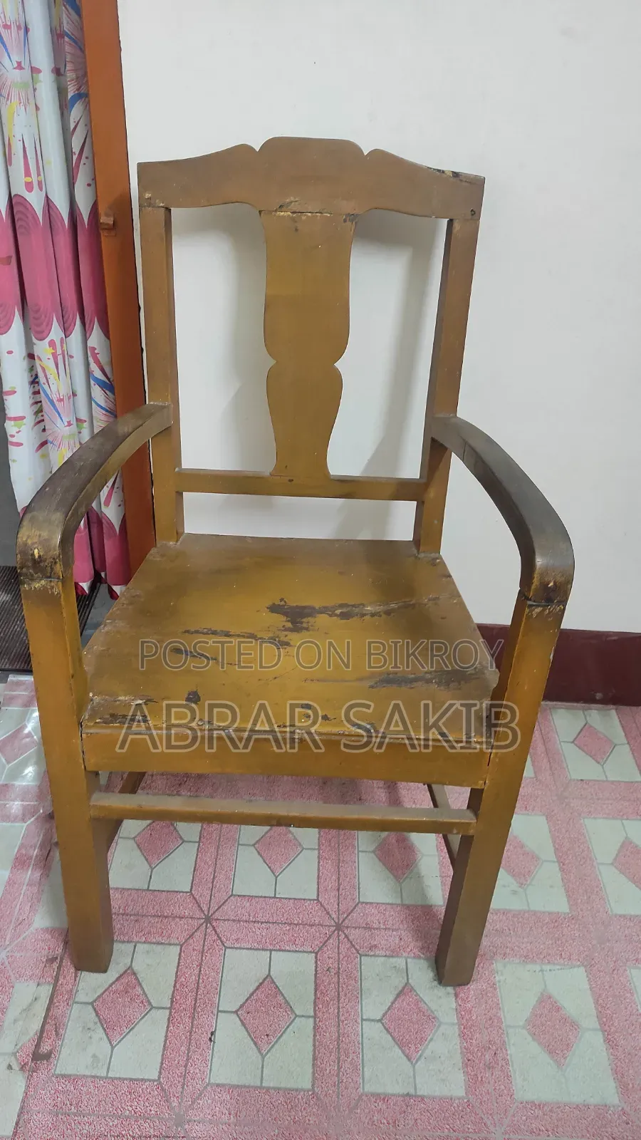 Wooden Chair and Board Table