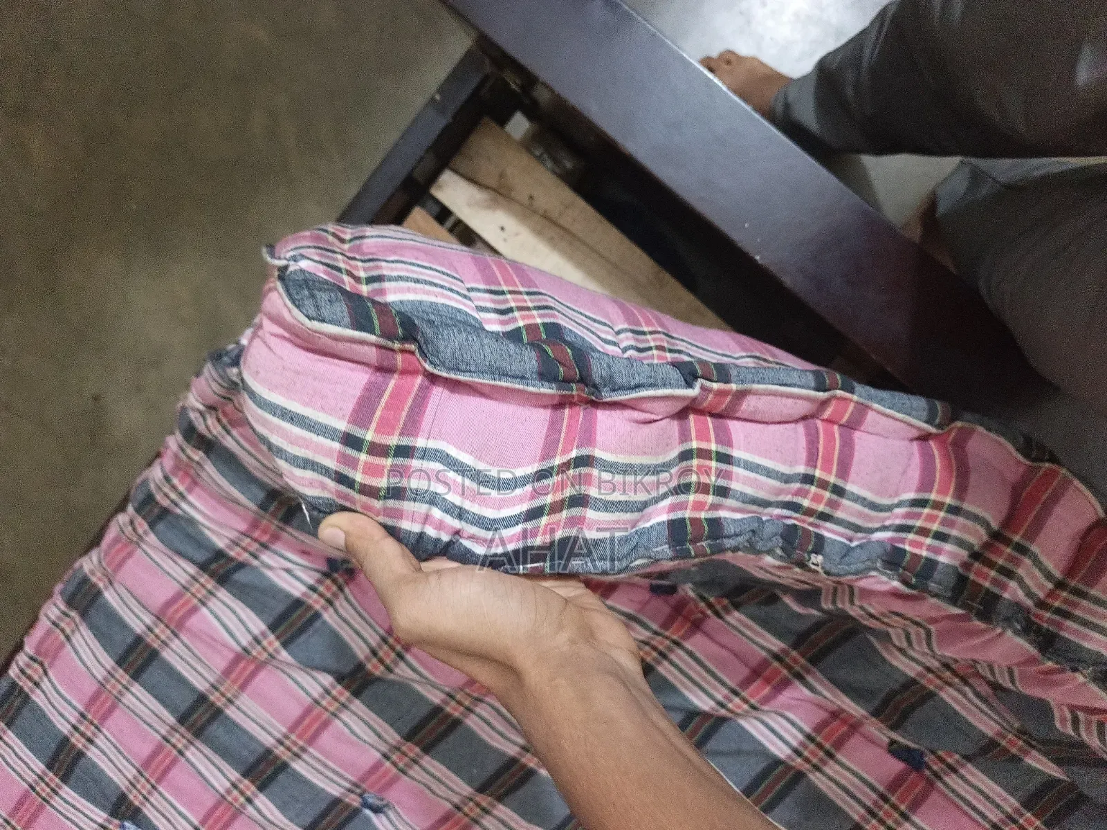 A double bed with mattress will be sold