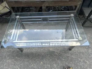 Tea Table SS Frame With 10mm Glass