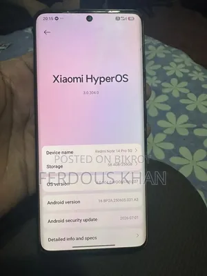 Xiaomi Redmi Note 14 Pro 5G 256 GB Black