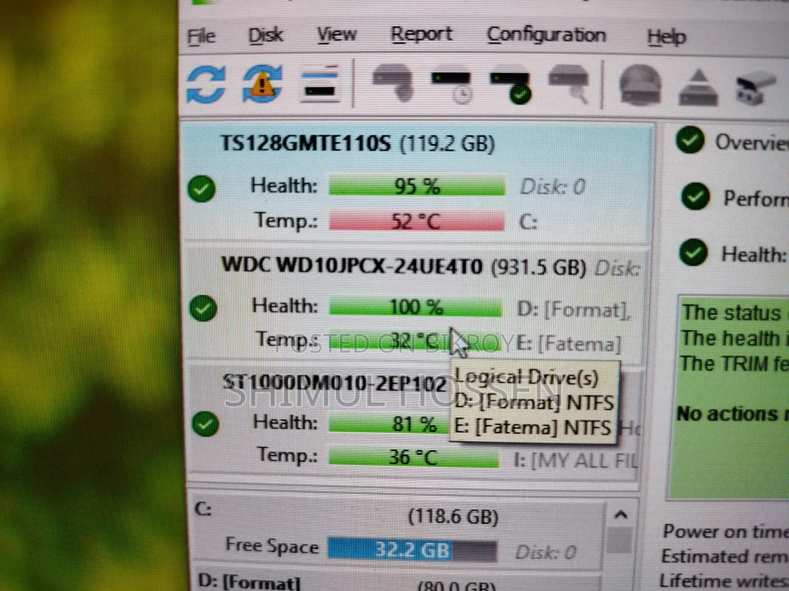 Western Digital (WD) Blue 1TB, 2.5-Inch SATA HDD, Model WD10JPVX.