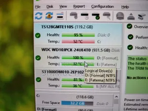 Western Digital (WD) Blue 1TB, 2.5-Inch SATA HDD, Model WD10JPVX.