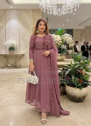 প্রিমিয়াম জর্জেট এমব্রয়ডারি থ্রি-পিস