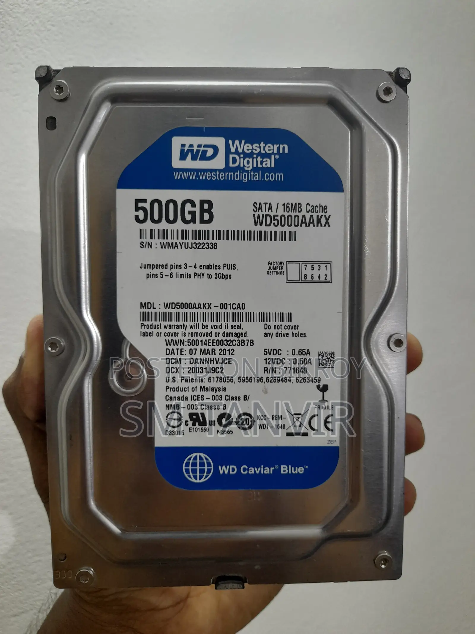 WD Blue 500GB Desktop Hard Disk