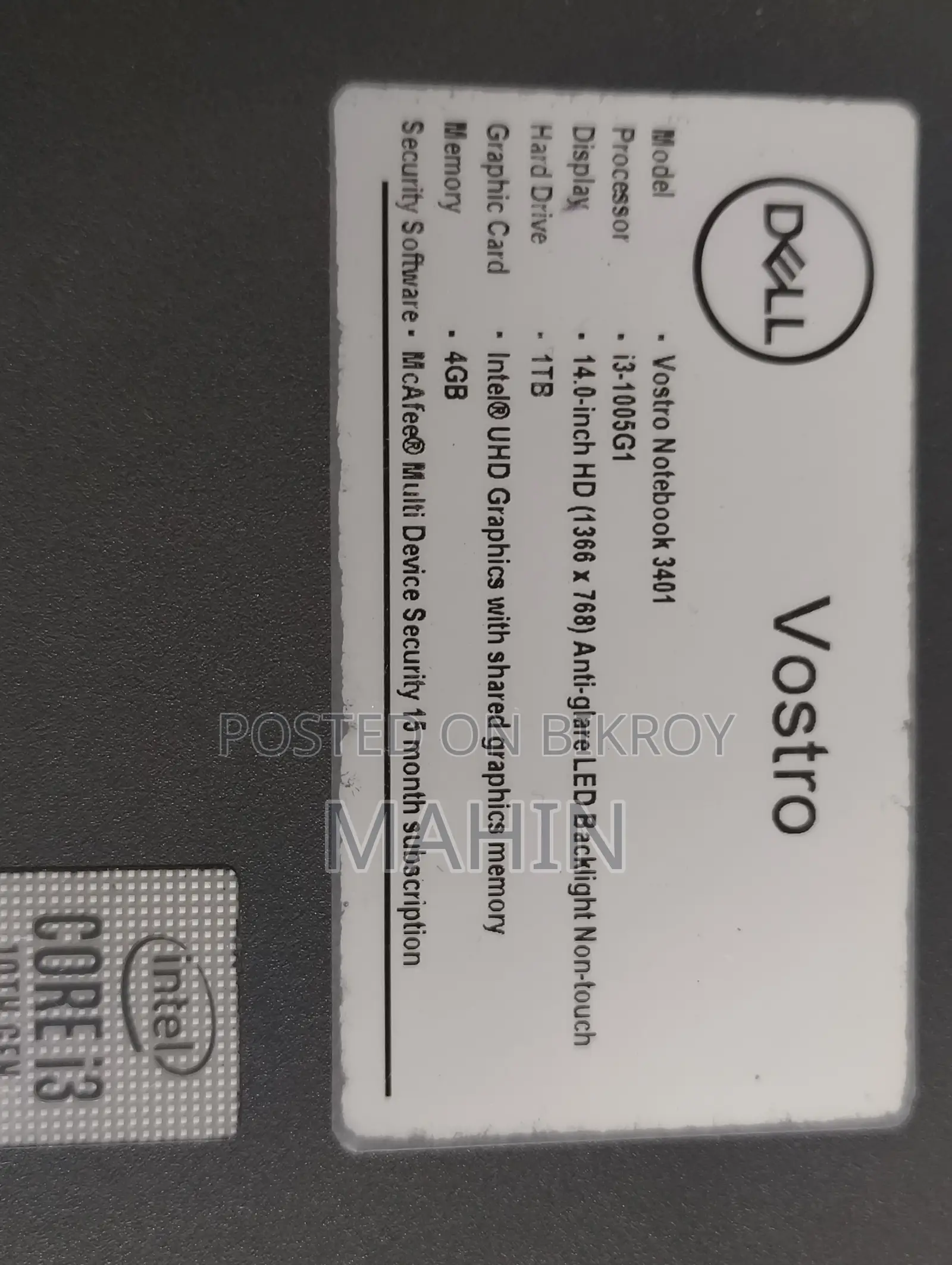 Laptop Dell Vostro 14 3000 8GB Intel Core i3 SSD 128GB